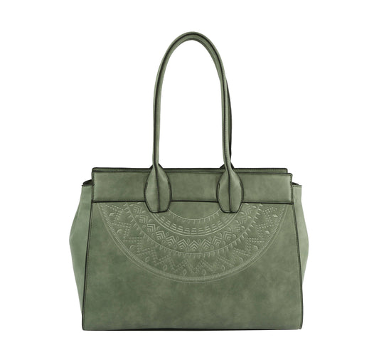 Top Handle Satchel Tote Bag- Teal